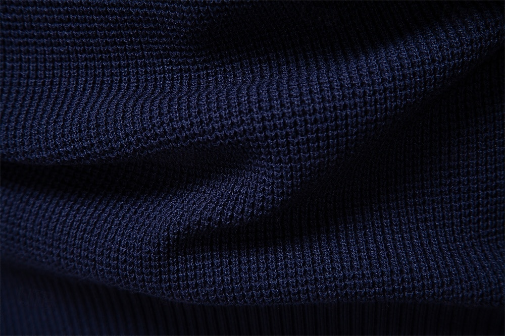 Herre Pullover genser Vaffelstruktur Strikke Crewneck عادي Crew-hals Årgang Kul Skole Feriereise Klær Raglan Ermer Vår Høst Mørk Marineblå Kakifarget S M L 2026 - $35.99 –P32