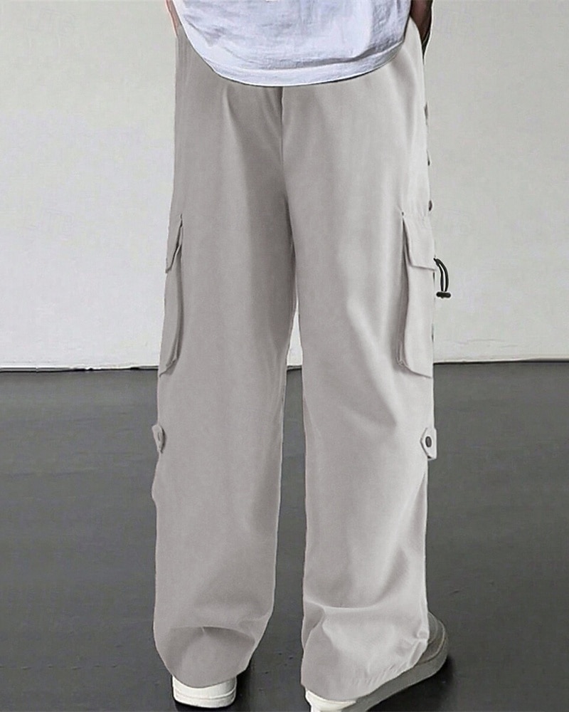 Per uomo Pantaloni Cargo Pantaloni Coulisse Elastico in vita Multi-tasche Semplice Indossabile All'aperto Quotidiano Campeggio & Escursionismo Moda Classico Nero Verde militare del 2025 a $25.99 –P3