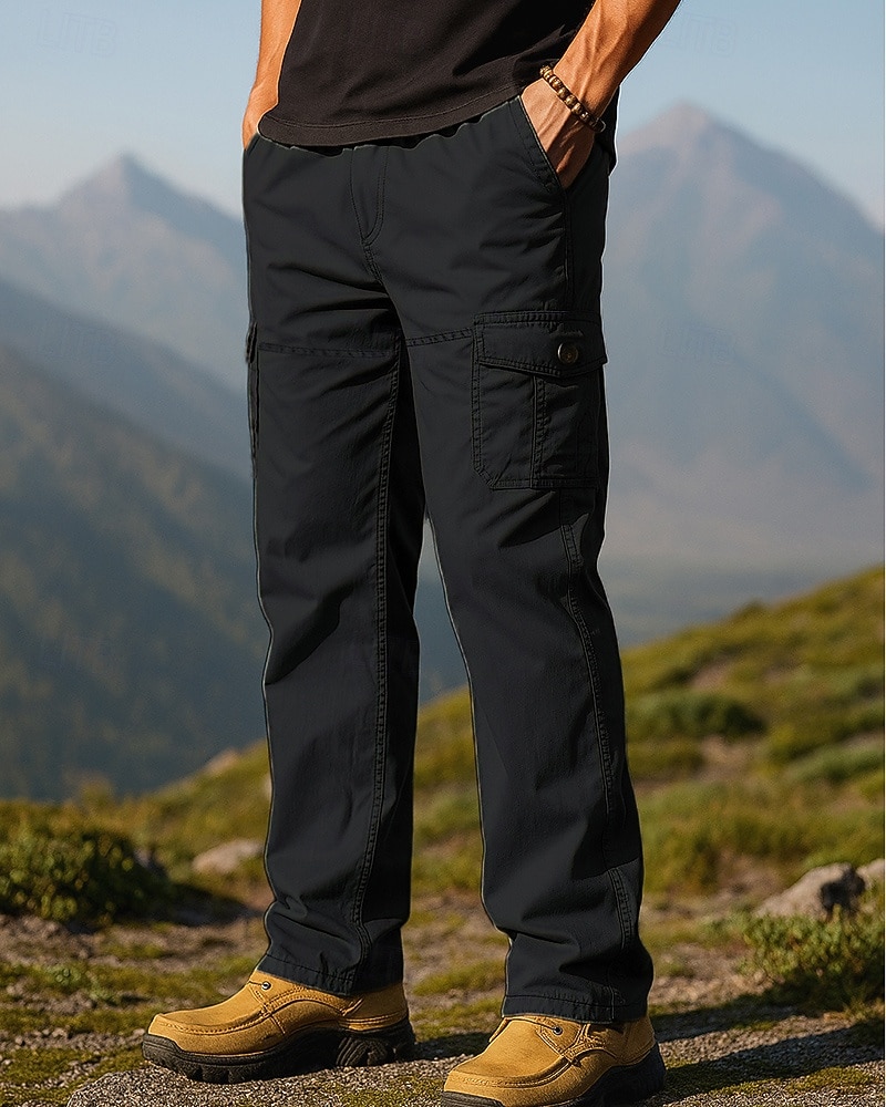 Herren Cargohosen Wanderhosen Frühling Herbst Außen Normale Passform Wasserdicht Winddicht Unterteile Tasche Schwarz Armeegrün Baumwolle Camping / Wandern Laufen S M L XL XXL 2026 - $28.99 –P5