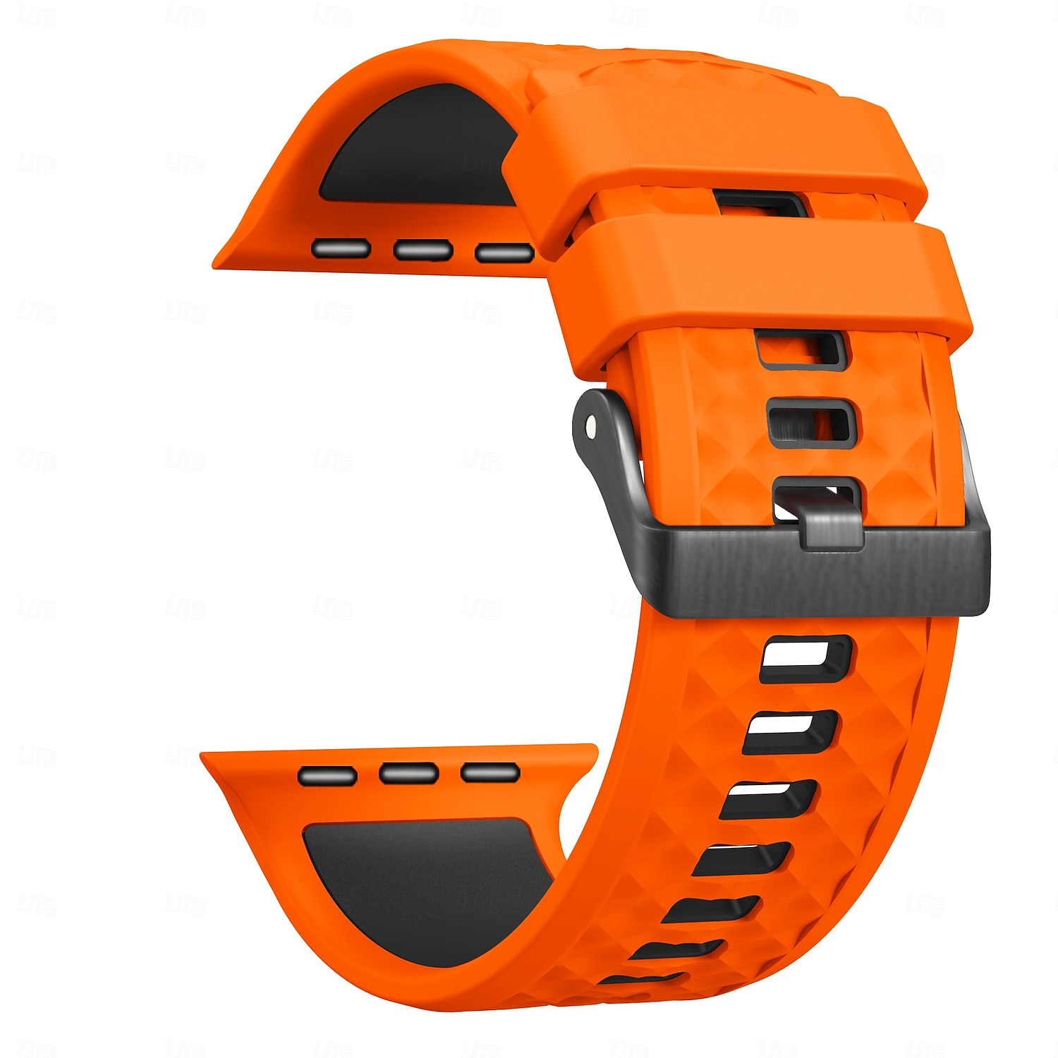 Sportovní řemínek kompatibilní s Apple Watch 42 mm 44 mm 45 mm 49 mm odolný kovový řemínek s nastavitelnou kovovou sponou a silikonovým řemínkem pro iWatch Ultra 2 Series 9 8 7 SE 6 5 4 2025 - $15.99 –P12