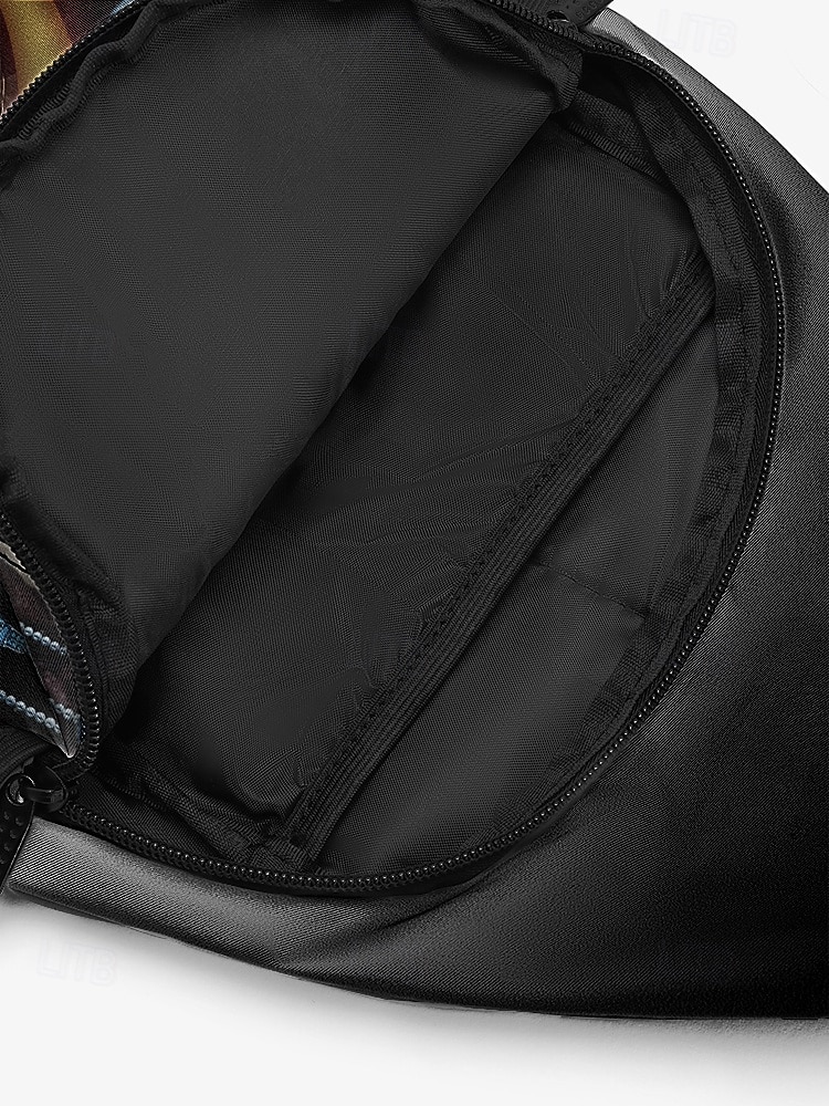 Męska torba typu crossbody z motywem czaszki na Halloween od Sarah Richter – inspirowana stylem vintage czaszka z pomarańczowymi akcentami, wyjątkowa sztuka na imprezy halloweenowe, festiwale i codzienne stylizacje 2025 - $24.99 –P9