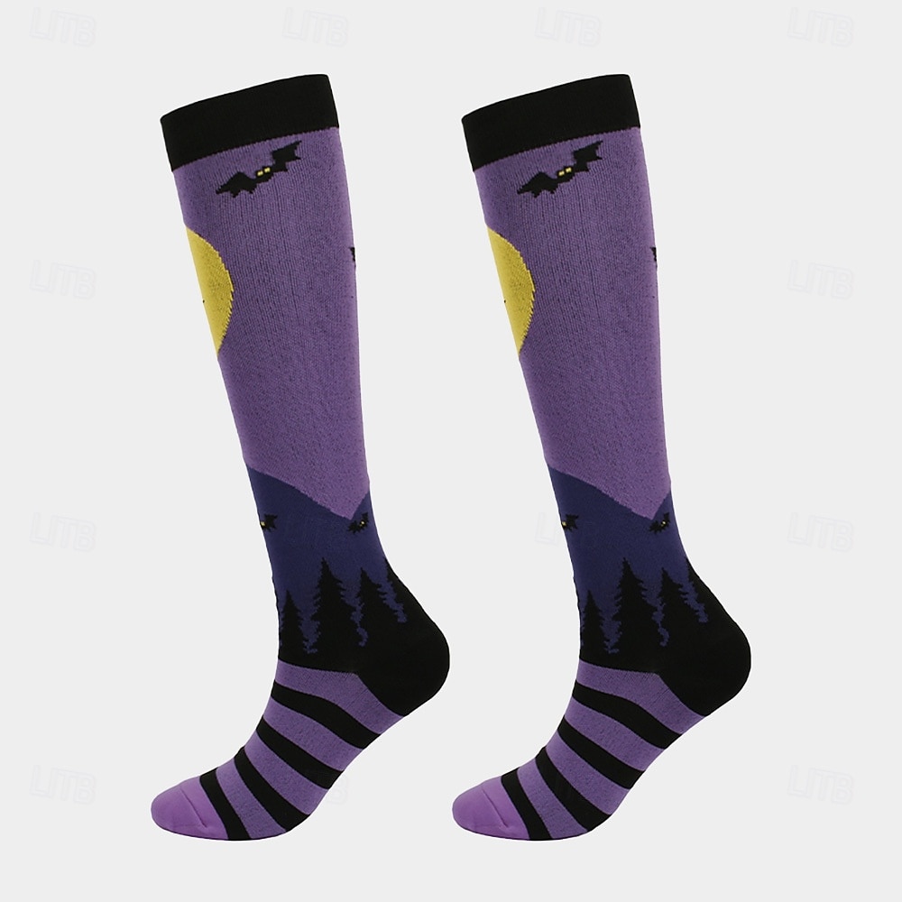 2025年 ハロウィンのノベルティアンクルソックス、面白いユニセックススポーツレッグソックス、男性と女性のためのホリデーテーマの圧縮ソックス  コレクション – €7.18 –P7