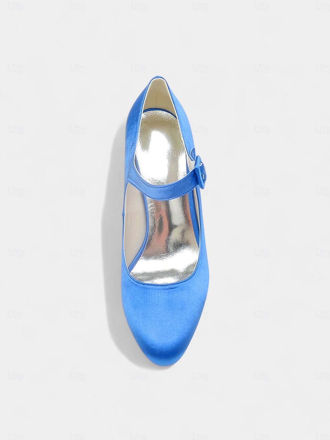 Champagnekleurige satijnen Mary Jane-hakken voor dames met kristallen gesp, elegante pumps met puntige neus voor cocktailparty's 2025 - $54.99 –P3