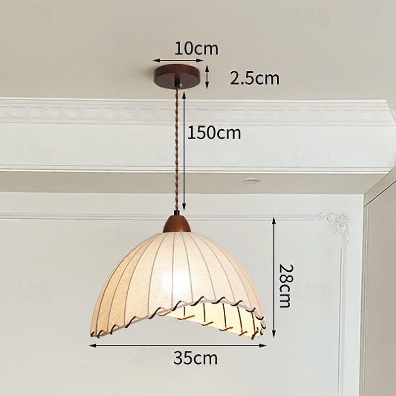 lampada a sospensione a led, materiale in tessuto, luce bianca calda/bianca, e26 e27, catena regolabile del 2025 a $128.99 –P4