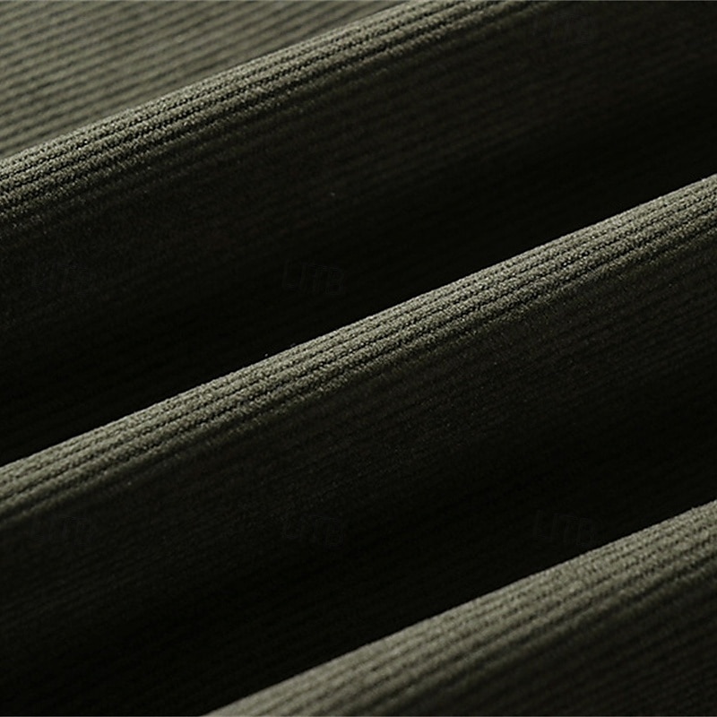 Herren Cordweste Weste Gilet Urlaub Party Geschäft Mode Lässig Frühling Herbst Tasche Knöpfe Polyester Bequem Einfach Einreihig Ein-Knopf V Ausschnitt Normale Passform Schwarz Grün Kaffee Weste 2025 - $38.99 –P9