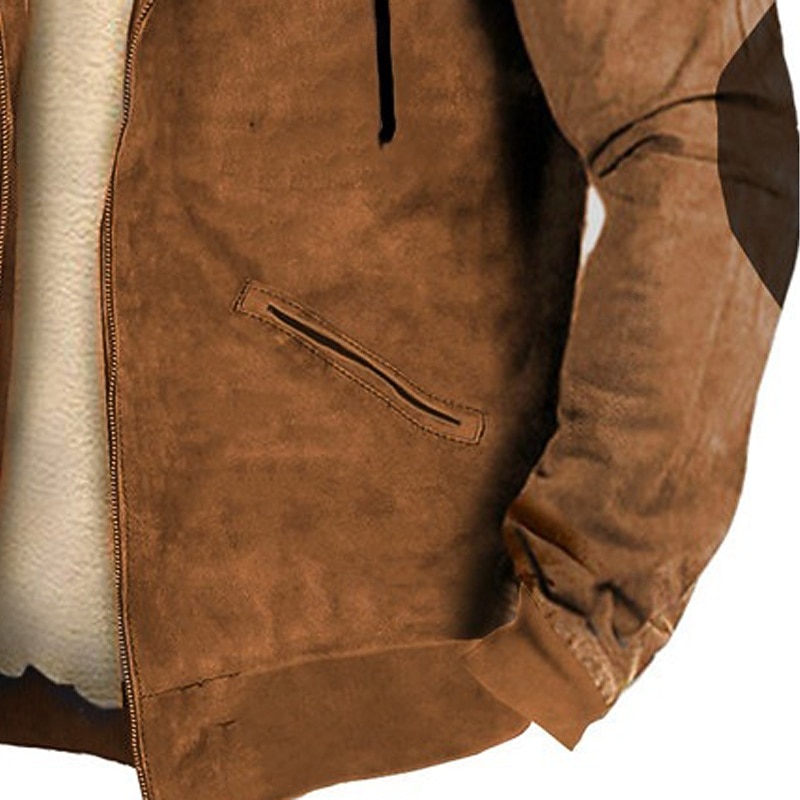 Per uomo Felpa con cappuccio Felpa con cappuccio a zip intera Felpa con cappuccio in pile Felpa con cappuccio foderata in pile Blu Marrone Verde Cachi Con Cappuccio Semplice Patchwork Blocco di colore del 2025 a $43.99 –P5