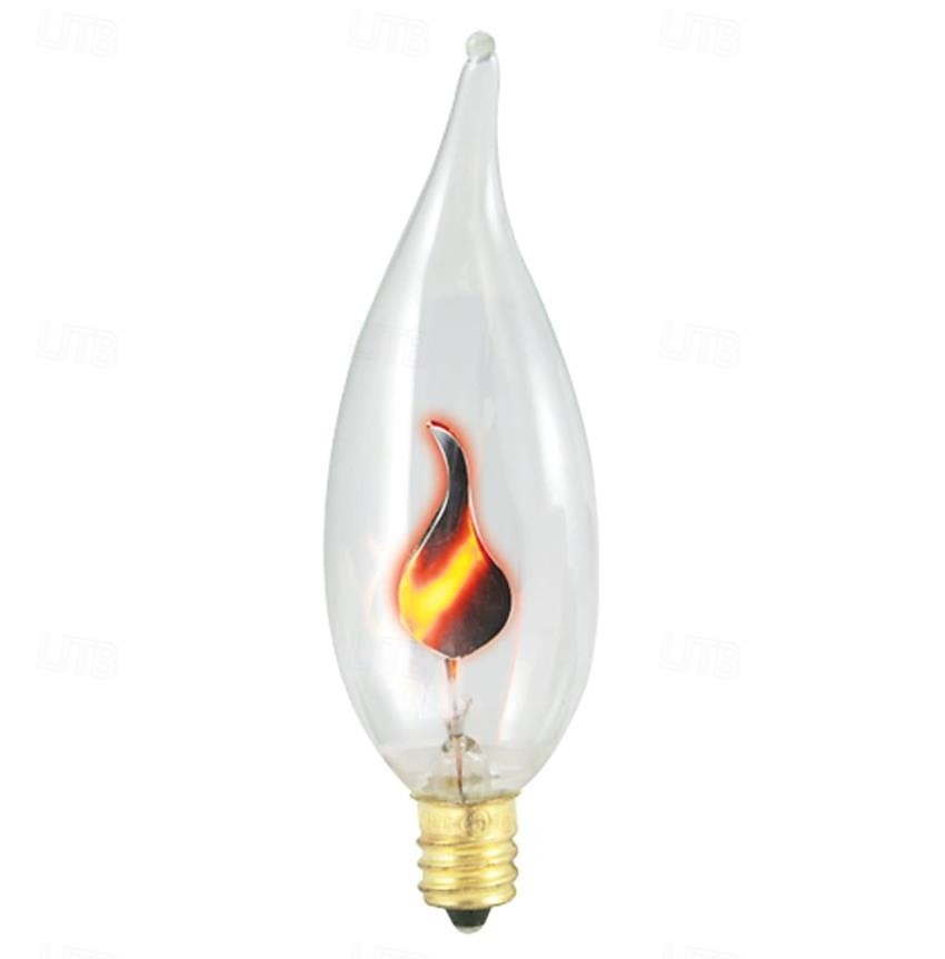 lampadine a incandescenza stile tremolante e14/e27, lampadine a candela, lampade a candela di Halloween, lampadine a effetto fiamma a LED del 2025 a $16.49 –P5