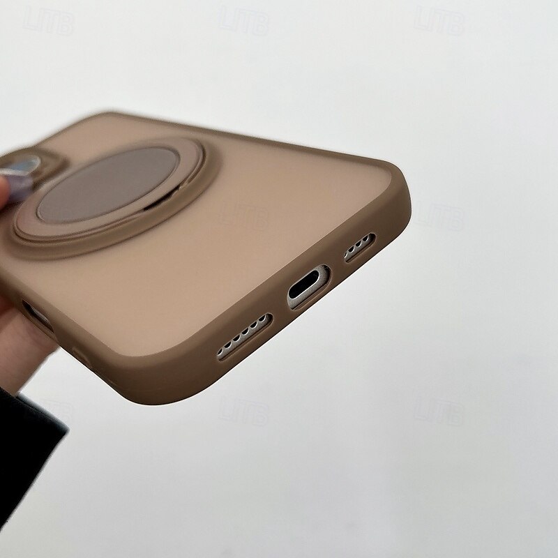 телефон Кейс для Назначение iPhone 17 Pro Max 17 Air i16 15 14 Pro Max Plus 13 Pro Max Кейс на заднюю панель Поддержка беспроводной зарядки Откидная подножка Защита от удара Ретро ПК 2025 - $8.99 –P8