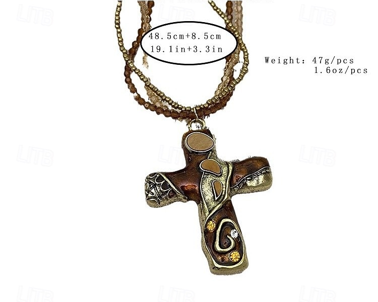 Панк & Готика Ожерелья колье Крест кулон ведьма Вампиры Маскарадный костюм Жен. Хэллоуин Карнавал Выступление Для вечеринок Повседневные Взрослые 1 ожерелье Все сезоны 2026 - $9.99 –P5