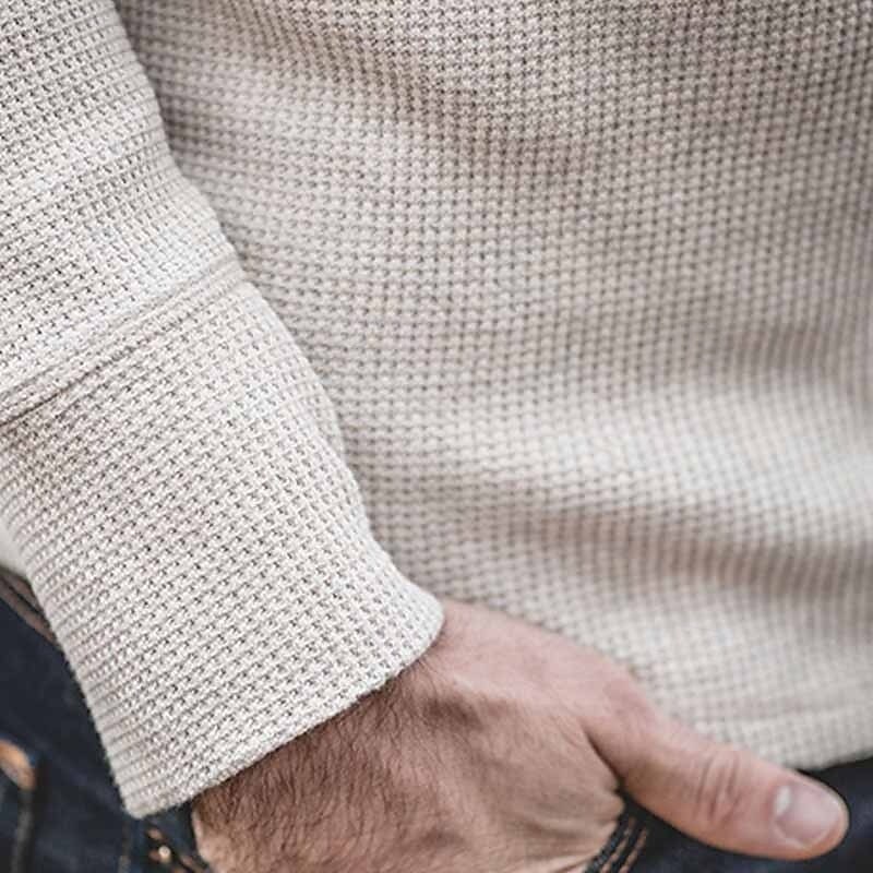 Férfi Pulóver Pulóver pulóver Bordázott Kötött Normál felsők Kötött Szűk fazon Sima Henley Kötöttáru Kortárs Hétköznapi Hétköznapi viselet Ruházat Ősz Bézs S M L 2025 - $37.99 –P3
