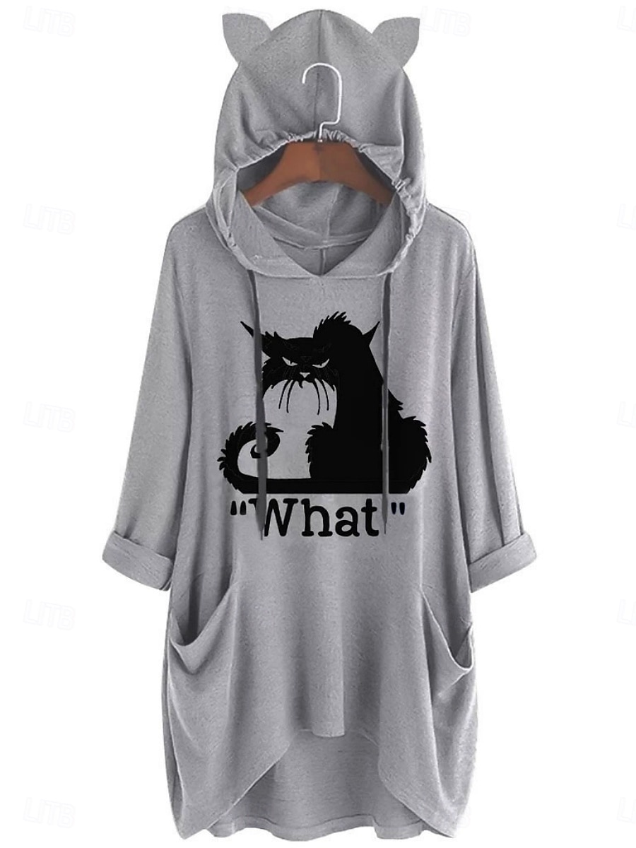 Femmes Sweat à capuche Uni Streetwear Occasionnel manche longue À capuche Hauts Réguliers Rue Fête Avec Poches Imprimé Jaune Rose Claire Bleu Gris Automne Hiver de 2025 ? $22.99 –P5