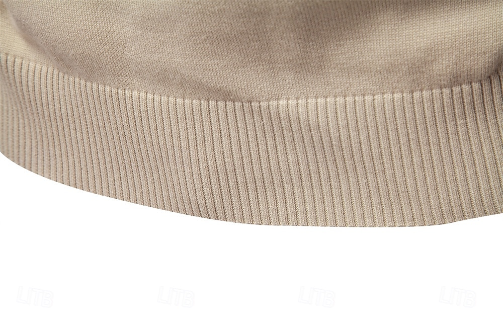 Homme Pull Tricoter Hauts Réguliers Demi-zip Bandes Rayé Col montant ancien Frais École Vacances Vêtement Tenue Printemps Automne Noir Violet S M L de 2025 ? $50.99 –P18