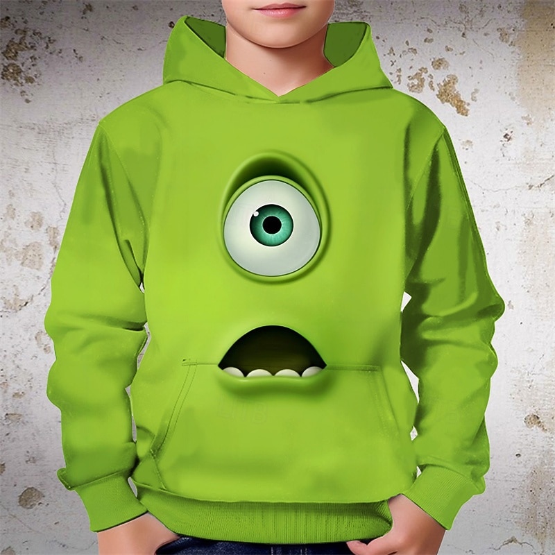 Pojkar 3D Grafisk Tecknat Huvtröja Långärmad Vår Höst Mode Streetwear Barn 4-12 år Huva Utomhus Ledigt Dagligen Normal 2025 - $18.99 –P1