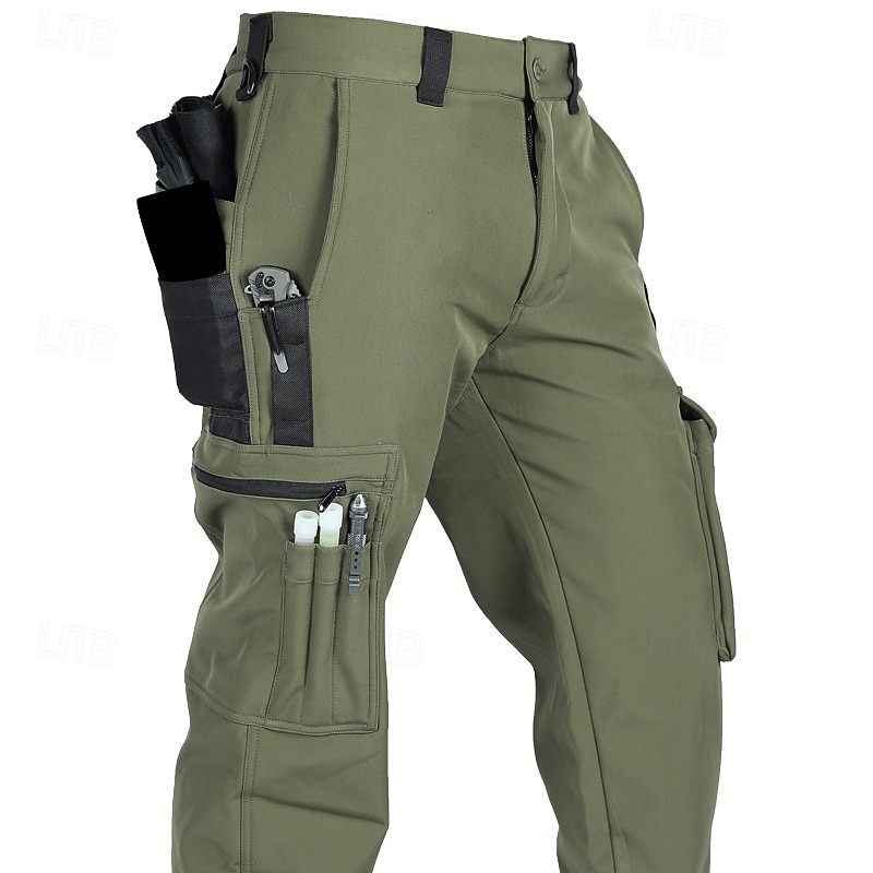 Hombre Pantalones cargo Pantalones de lana Pantalones tácticos Pantalones Botones Multi bolsillo Plano Listo para vestir Templado Exterior Diario Acampada y Senderismo Moda Clásico Verde Trébol Caqui 2026 - $37.99 –P7