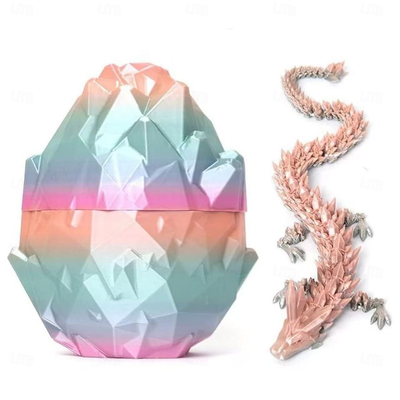 Набор из 12-дюймовых 3D-напечатанных яиц дракона, пасхальные яйца, мифические яйца дракона с драконом внутри, фантазийный коллекционный декор для детей и взрослых, идеальный подарок на Пасху или день 2025 - $17.49 –P8