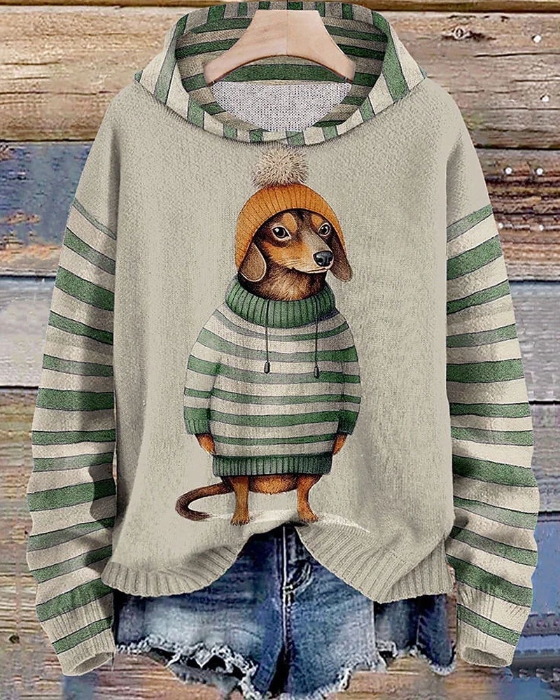 Γυναικεία Φούτερ πουλόβερ με κουκούλα και πουλόβερ Κουρελού Στάμπα Φλοράλ Ριγέ Κομψό στυλ street Καθημερινό Μακρυμάνικο Με Κουκούλα Κανονικά μπλουζάκια Δρόμος Αργίες Εξόδου 2026 - $25.99 –P10