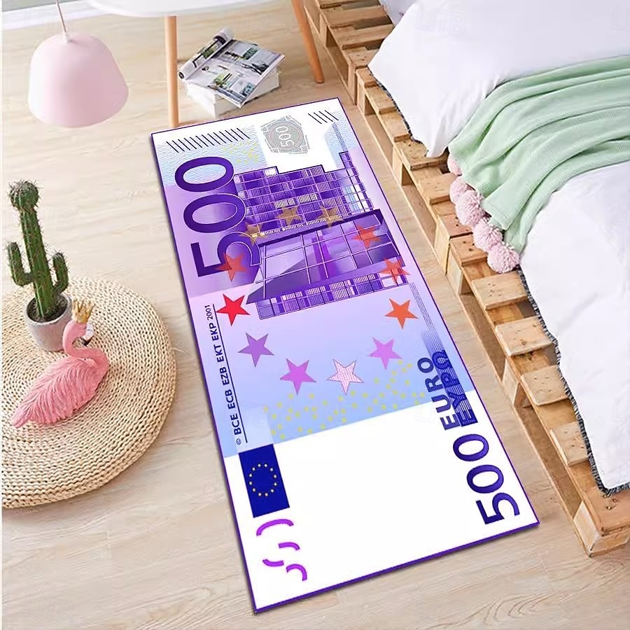 tapis créatif en forme de dollar, tapis de sol au design monétaire pour la cuisine, la chambre, la table de chevet, l'entrée et la décoration de la maison de 2026 ? $20.99 –P2