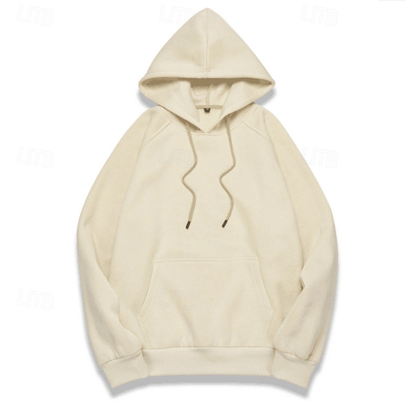 Homens Moletom Moletom de lã Adamascado Preto Branco Amarelo Verde Tropa Com Capuz Tecido Com Cordão Bolsos Desportos e Ar livre Diário Feriado Poliéster Roupa de rua Básico Casual Outono Inverno de 2025 por $21.99 –P11