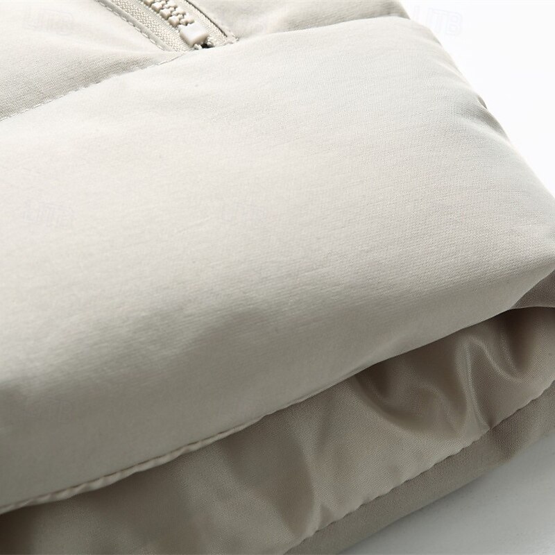 Pánské Puffer Vesta Kamizelka Vesta Dovolená Denní Rande Módní Na běžné nošení Zima Kapsy Polyester Zahřívací Pohodlné Pevná barva Zip Kapuce Běžný Černá Vodní modrá Tmavě šedá Béžová Vesta 2025 - $36.99 –P9