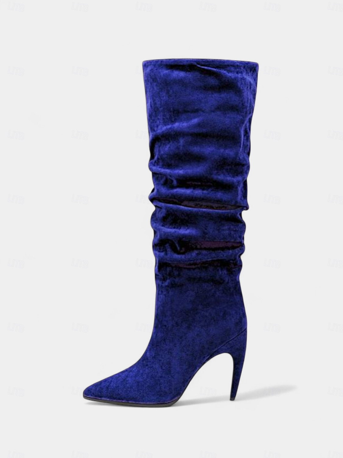 naisten vihreät samettiset polvipituiset saappaat - teräväkärkiset stilettokorkokengät juhliin ja illanviettoon &loma glam-lookit 2026 - $89.99 –P6