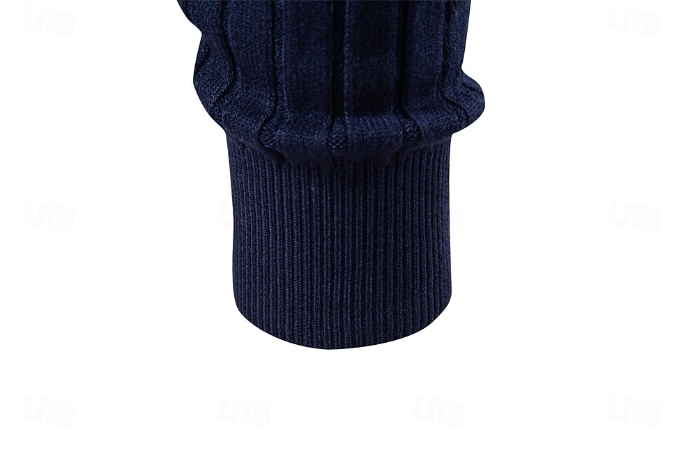 Homme Pull Tricoter Hauts Réguliers Couleur Unie Col roulé Élégant ancien École Vacances Vêtement Tenue Printemps Automne Noir Marine foncé S M L de 2026 ? $26.99 –P28