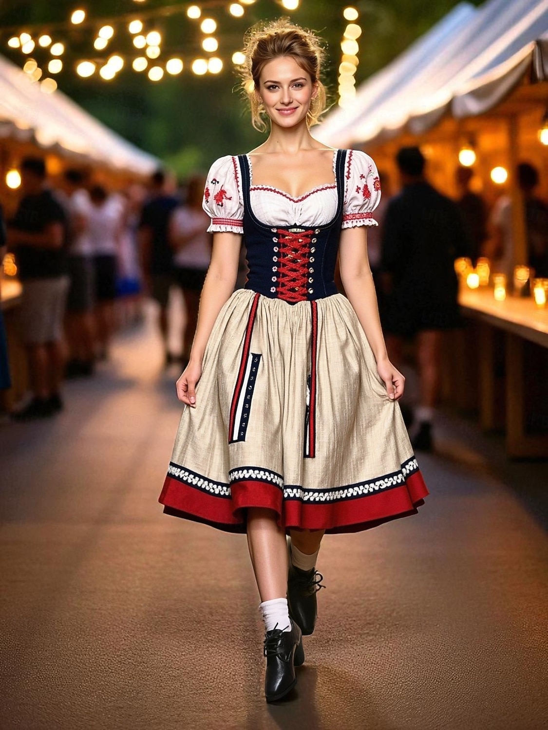 Oxfords femininos de couro preto com cadarço e salto bloco – sapatos clássicos de estilo vintage para Oktoberfest, passeios casuais e uso diário de 2025 por $32.99 –P1