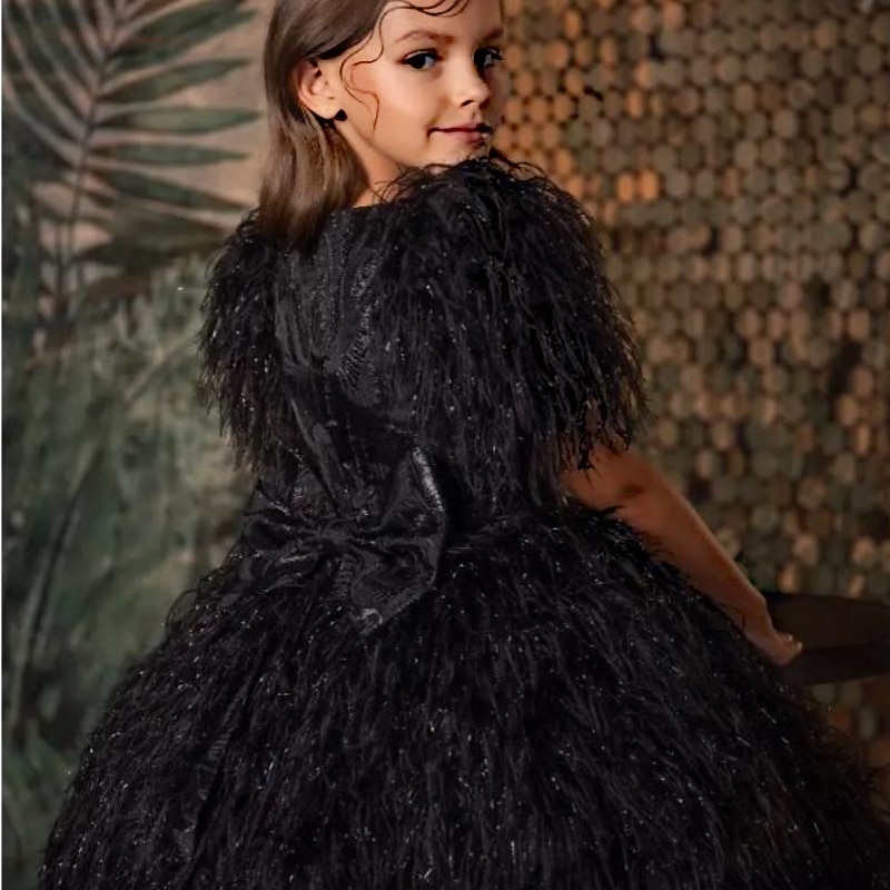 Kinder Mädchen Partykleid Einfarbig Kurzarm Leistung Netz Prinzessin Süß Netzstoff Knöchellang Etui-Kleid Tüllkleid Sommer Frühling Herbst Kinder Schwarz Weiß Rosa 2025 - $100.99 –P12