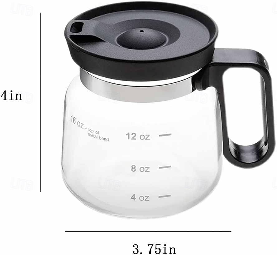 Tasse à café en verre de 16 oz, style cafetière, tasse à café en verre transparent avec couvercle de voyage de type paille pour café chaud, thés chauds, chocolat chaud de 2026 ? $27.99 –P8