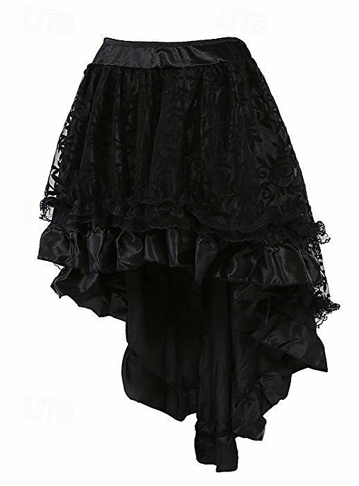 Retro / vintage Punk & goottilainen Steampunk Hameet Gootti tyttö Rimpsu Naamiaispuku Naisten Fantasia Steampunk Naamiaiset Rento / arki Aikuiset Hame 2026 - $48.99 –P6
