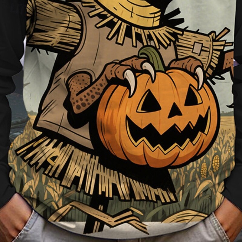 Halloween Poikien 3D Piirretty Kurpitsa Dinosaurus T-paita Pitkähihainen Kevät Syksy Muoti Perus Lapset 4-12 vuotta Tiukka pyöreä kaula-aukko ulko- Kausaliteetti Päivittäin Normaali 2025 - $13.99 –P6