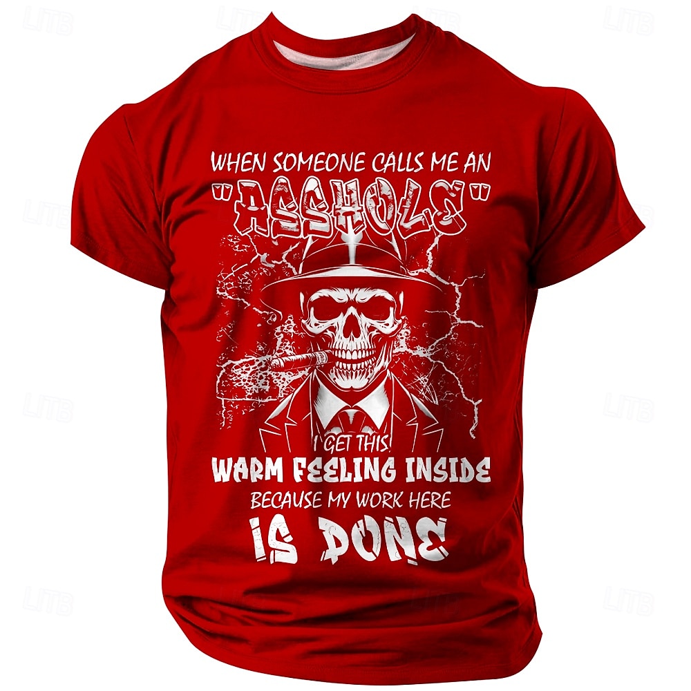 Camiseta masculina babaca engraçada com gola redonda, roupa com estampa 3D, moda casual, manga curta, estilo clássico e legal de 2025 por $17.99 –P1