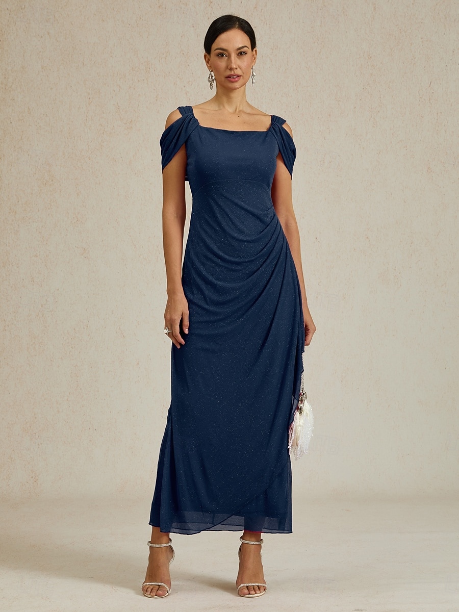 Dámské Maxi šaty Plášťové šaty Elegantní Večírek Narozeniny Pevná barva Bez rukávů Hranatý Královská modř Léto 2025 - $99.99 –P1