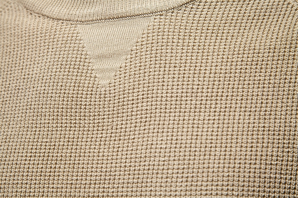 Herre Pullover genser Vaffelstruktur Strikke Crewneck عادي Crew-hals Årgang Kul Skole Feriereise Klær Raglan Ermer Vår Høst Mørk Marineblå Kakifarget S M L 2026 - $35.99 –P11