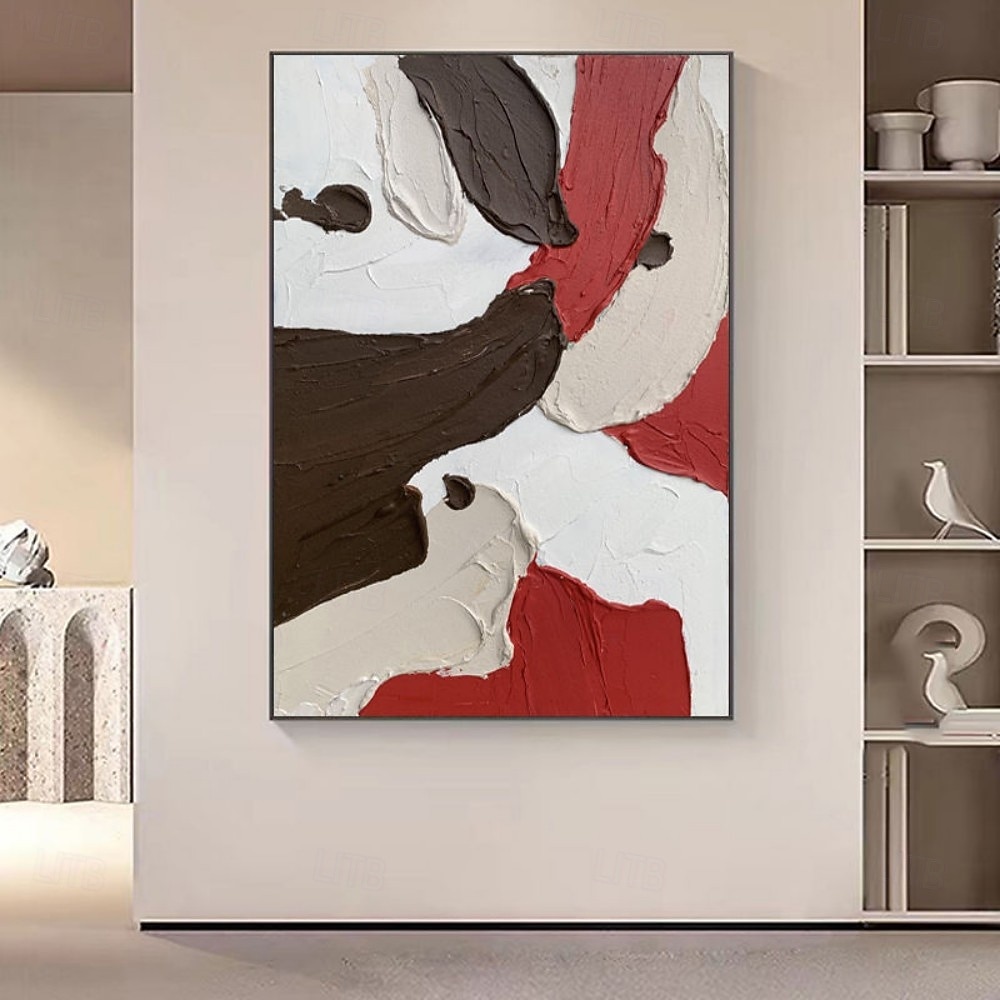 handgemaltes abstraktes Ölgemälde auf Leinwand, dekorativ, modern, Farbblock, strukturiert, Acryl, Wandkunst, Dekor für Zuhause, Bild, kein Rahmen 2025 - $41.99 –P4