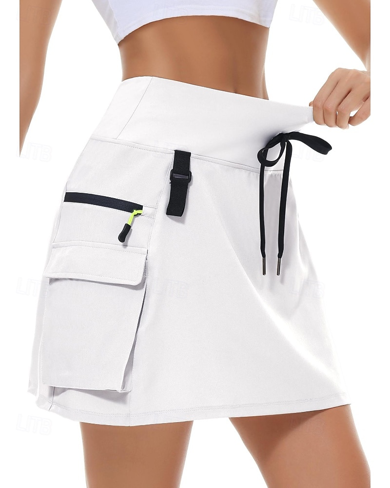 Dam Kjol Ledigt Ovanför knäet Mellanhög midja Kjolar Färgblock Lappverk Microelastisk Semester Gata Svart Vit Gul Mandel Höst Polyester 2025 - $25.99 –P14