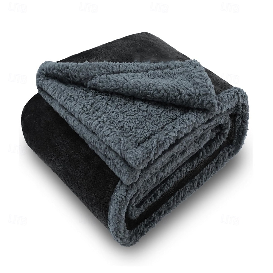Pătură impermeabilă pentru animale de companie pătura groasă din flanel și sherpa pentru patul animalelor de companie pătură moale din catifea pentru câini 2025 - $11.49 –P21