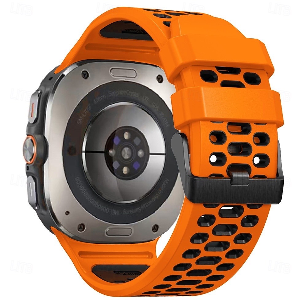 Kellon ranneke varten Samsung Galaxy Katso Ultra Ruostumaton teräs Silikoni Korvaus Hihna Kaksisävyinen Säädettävä Ruostumattomasta teräksestä valmistettu solki Urheiluhihna Ranneke 2026 - $18.99 –P3