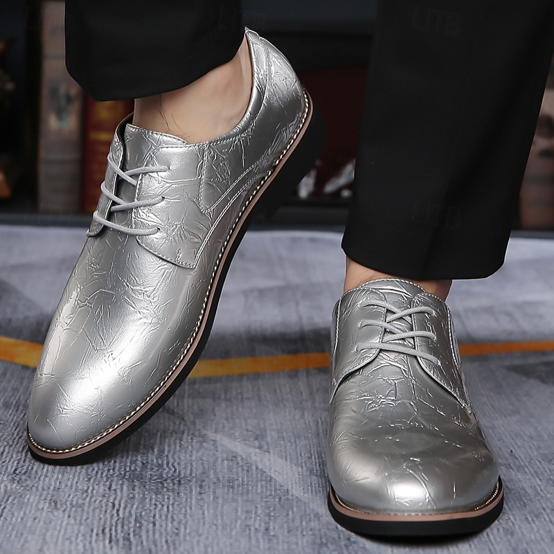 sapatos sociais masculinos de verniz azul-petróleo brilhante com cadarço – calçados formais elegantes para casamentos e eventos empresariais de 2026 por $46.99 –P4