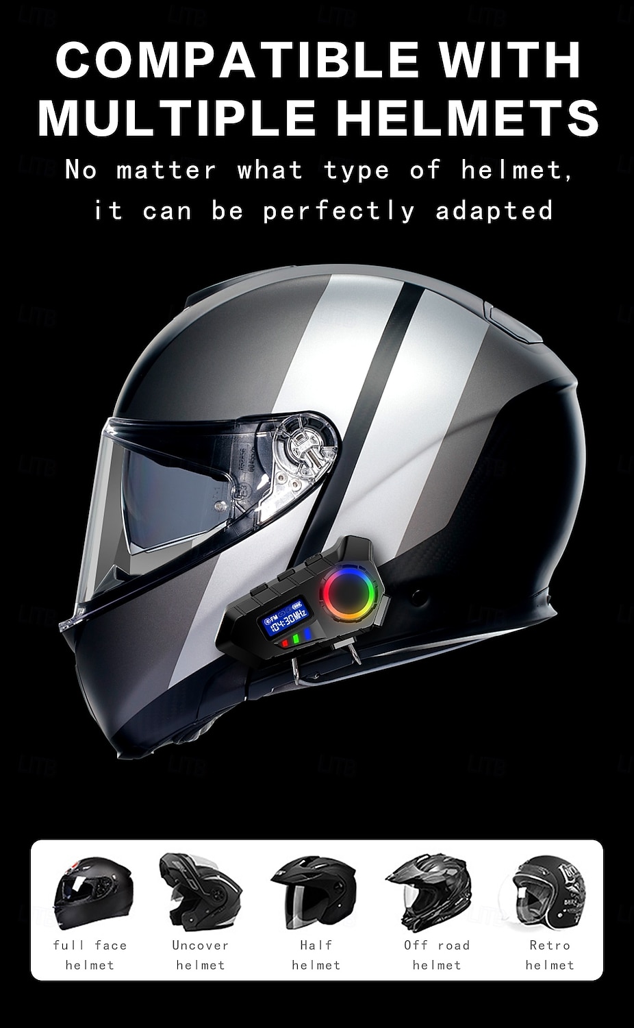 2025年 工場OEM K09 FMトランスミッター Bluetoothヘッドセット ヘルメットヘッドセット 耳掛けスタイル ブルートゥース ラジオ 耐久 ステレオ FMラジオ オートバイ コレクション – $41.99 –P11