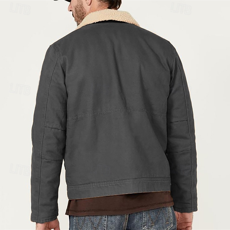 Per uomo Giacca Invernale Giacca in Pile Giacca Cargo Giacca Casual Vacanza Quotidiano Calore Termico Tasca Pile Autunno Inverno Semplice Moda Streetwear Bavero Regolare Nero Cachi Grigio scuro Giacca del 2025 a $53.99 –P10