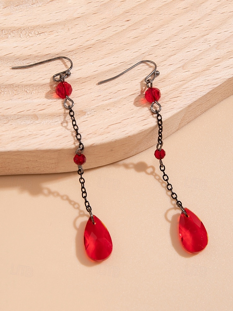 Parure de bijoux gothiques pour femme, style Halloween : collier et boucles d'oreilles en cristal noir, idéale pour les fêtes, le cosplay et la vie nocturne. de 2025 ? $9.99 –P7