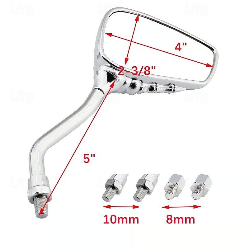 coppia di specchietti retrovisori laterali a forma di teschio, accessori per moto, design Ghost Claw, specchietti retrovisori modificati riflettenti per scooter elettrici Harley, parti di guida eleganti del 2025 a $13.49 –P10
