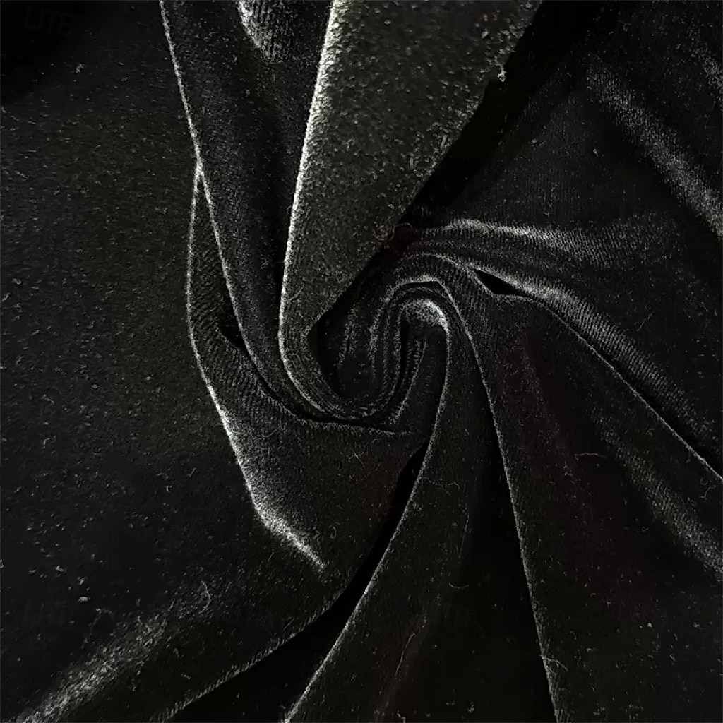 A-Line Sheath Column Floor Length Evening Gown Ball Gown with Overskirt Formal Dress Elegant Glittering Black Dress Short Sleeve Off Shoulder Wedding Formal Satin Velvet with Glitter 2026 - $172.99 –P2