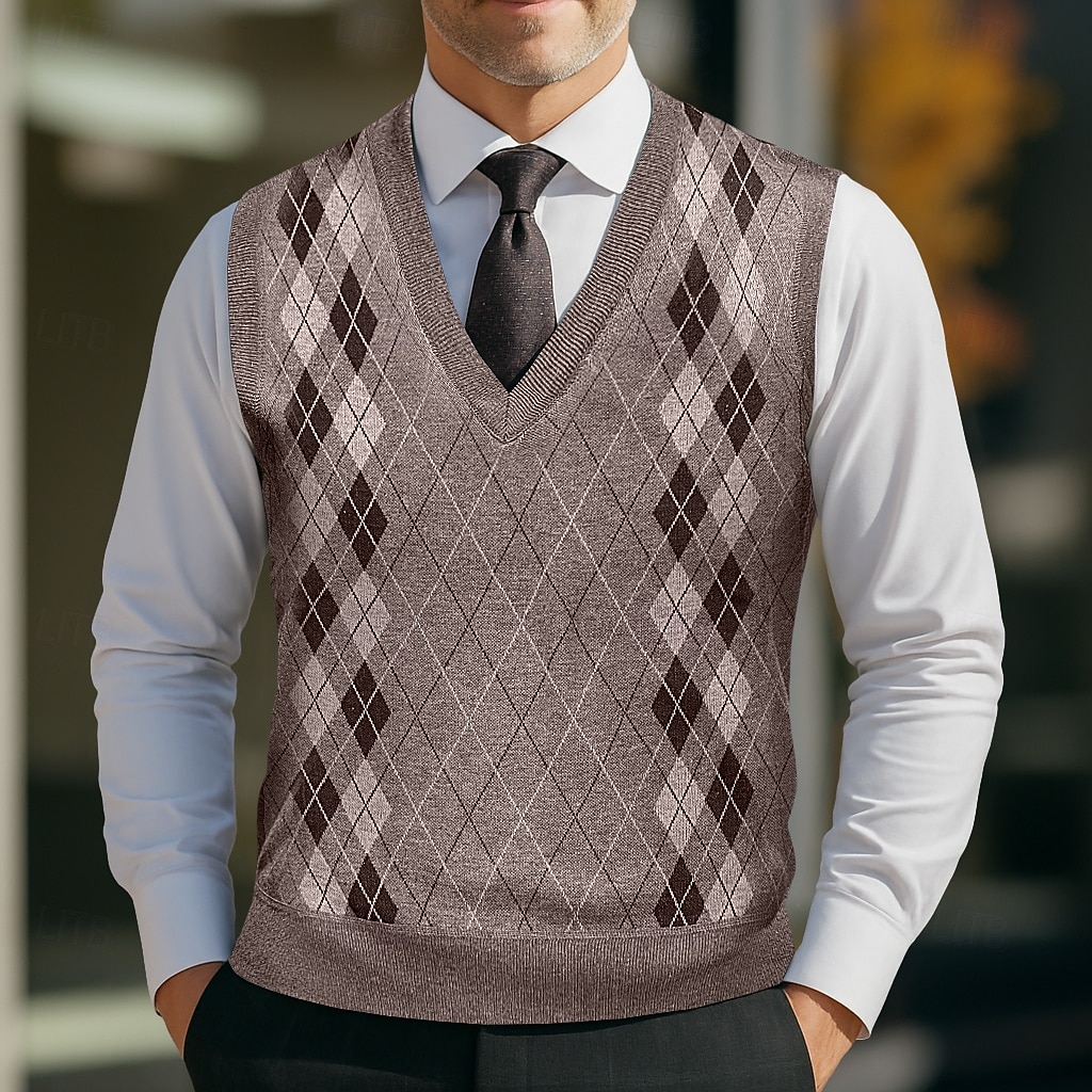 Herren Pullover Pullunder Weste Gerippt Stricken Normale Oberteile Gestrickt Schmale Passform Einfach V Ausschnitt Strickware Zeitgenössisch Lässig Alltagskleidung Bekleidung Herbst Blau Hellgrau L 2026 - $22.99 –P3