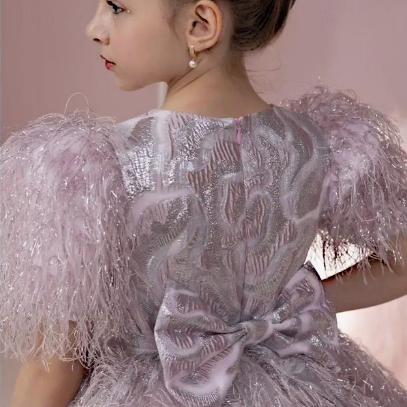 Kinder Mädchen Partykleid Einfarbig Kurzarm Leistung Netz Prinzessin Süß Netzstoff Knöchellang Etui-Kleid Tüllkleid Sommer Frühling Herbst Kinder Schwarz Weiß Rosa 2025 - $100.99 –P4
