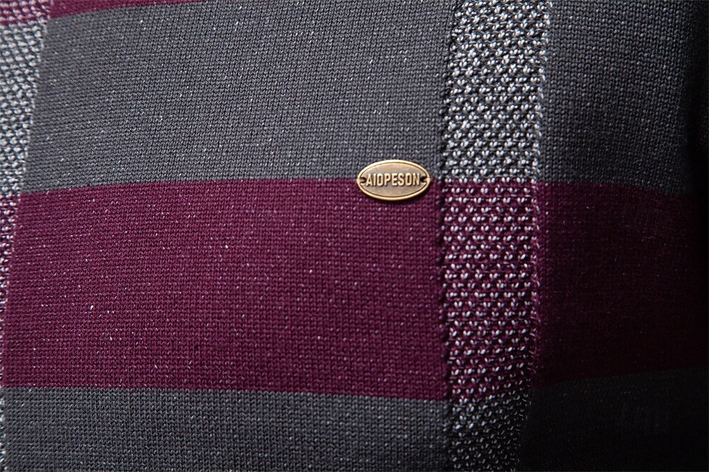 Men's Pullover Knit Regular Tops Check Pattern Crew Neck Cool Pullover School Vacation Clothing Apparel Spring Fall Dark Navy Purple S M L 2026 - $53.99 –P3