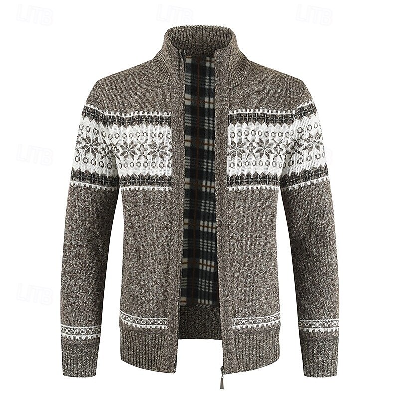 Herren Pullover Kleid Pullover Strickjacke Reißverschluss-Pullover Strickpullover Gerippt Stricken Normale Oberteile Gestrickt Gerippt Einfach Stehkragen Mode Schals Geschäft Lässig Bekleidung Herbst 2026 - $43.99 –P5