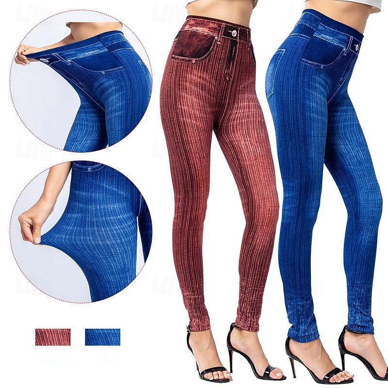 Per donna Pantaloni Eleganti Leggings Leggings comodi Streetwear Casual Lunghezza intera Naturale Semplice Tasca Confortevole Streetwear Abbigliamento quotidiano Weekend Grigio Nero Rosso Blu Autunno del 2026 a $13.99 –P1