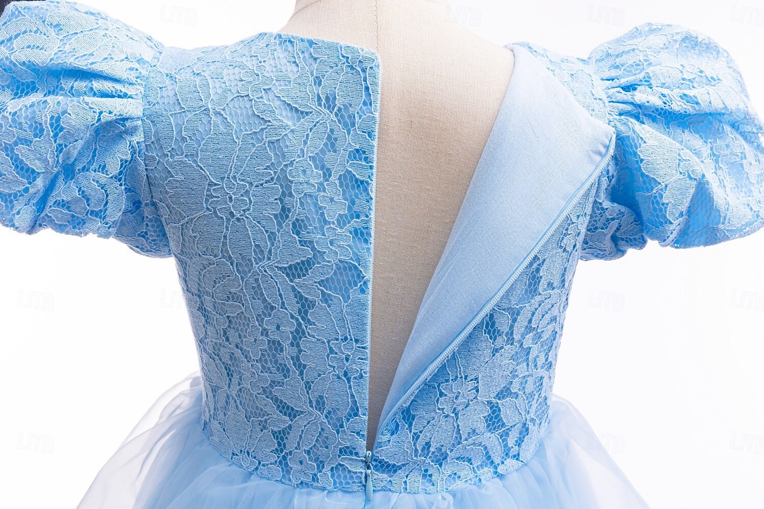 Děti Dívčí Šaty Pevná barva Krátký rukáv Párty Ležérní Módní Roztomilý Polyester Léto 4-12 let Nebeská modř Světle modrá 2025 - $48.99 –P6