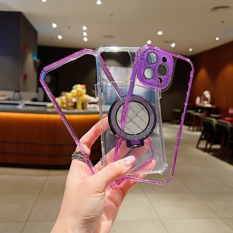 2025年 電話 ケース 用途 16 15 14 Pro Max Plus 16e 13 Pro Max バックカバー ミラー キックスタンド 耐衝撃 レトロ風 TPU PC コレクション – $11.99 –P12